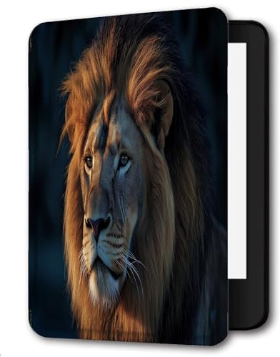 Case for Kindle Paperwhite (5/6/7 Gen,Model: EY21/DP75SDI) The built in eReader Case Multi View Angle Anti Shock Protection Holster,Mane Lion