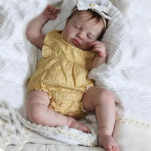 Anano Reborn Baby Doll Silicone Full Body 20 Inch Realistic Baby Doll Girl, Full Silicone Babys Dolls, Real Life Reborn Dolls, Lifelike Newborn Babies With Accessories