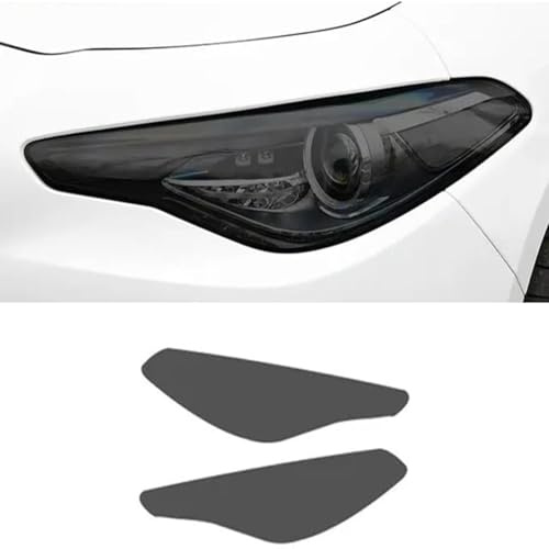 Pellicola protettiva per fari auto Per Alfa Romeo Giulia 952/2016-on Pellicola protettiva per fari auto, adesivo in TPU nero fumé trasparente