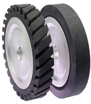 150 X 25 X 20 Mm Gummi-Kontaktrad For Bandschleifer(Serrated Rubber)
