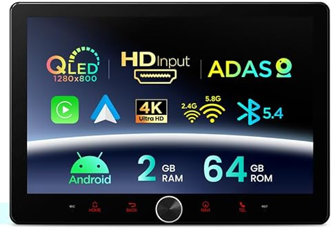 AUTORADIO GPS CAR TABLET 10.1 2 din ANDROID 14 WiFi CARPLAY Xtrons TAD128S Carplay ANdroid Auto + videocamera ADAS 2G+64