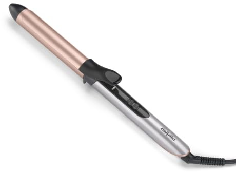BaByliss Cosmos Lockenstab 25 mm für Wellen & Locken, Keramik | Keramikstab, 6 Temperaturstufen, schnelles Aufheizen, Extra-Lang, Abschaltautomatik, Hitzematte