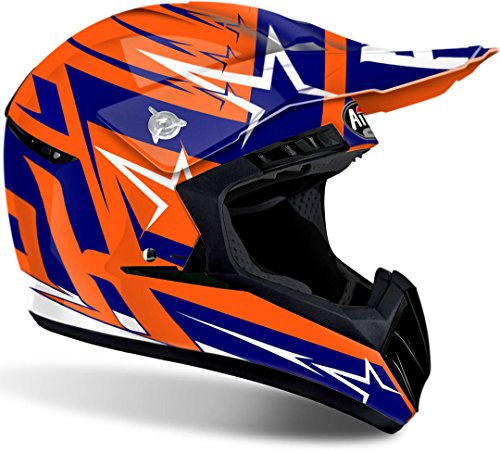 Airoh Motorrad Helme Switch Star Truck, Blue Gloss, Größe XL