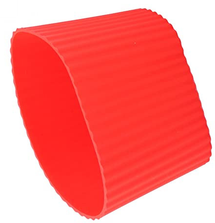 Sourcingmap Silicone Anti-Slip Glass Bottle Mug Cone Cup Sleeve Protective Lid Red