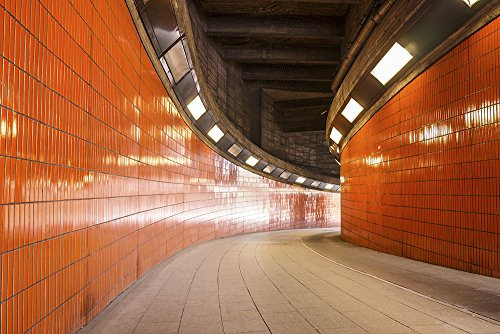 Pixblick - Tunnel in Berlin - Hochwertiges Wandbild - Aluminiumverbundplatte 90 x 60 cm