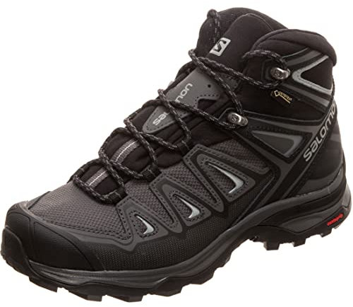 Salomon X Ultra 3 Mid Gore-Tex (wasserdicht) Damen Trekking- & Wanderschuhe, Grau (Magnet/Black/Monument), 39 1/3 EU