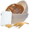 riijk Gärkorb 2er Set + Teigschaber, 2 Gärkörbe für Brot und Brotteig - Peddigrohr (rund, 22 und 25 cm) mit Leineneinsatz, rostfrei geklammert