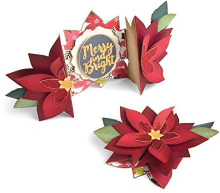 Sizzix Thinlits Stanzschablonen-Set, Karte, Weihnachtsstern, gefaltet, Jen Long (9er-Pack), mehrfarbig