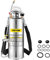 Happybuy 3Gal Edelstahlspritze, Set mit 20 '' Zauberstab & Griff & 3FT verstärktem Schlauch, Handpumpensprüher mit Manometer & Sicherheitsventil, einstellbare Düse geeignet für Gartenarbeit