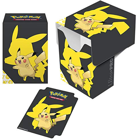 Ultra PRO - Pokémon Full View Deck Box Featuring Pikachu - Card Protector and Case for Collectible Trading Cards and Gaming Cards, Top Loading Card Protector