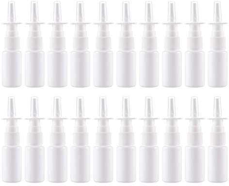 20 Stücke Nasenzerstäuber Nachfüllbare Nasenspray Flaschen Pumpzerstäuber Feine Nebel Leere Sprühflasche aus Kunststoff