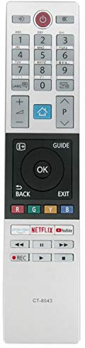 CT-8543 RC42151P 30101775 - Mando a distancia para TV Toshiba 32W2863DG 32W2863DA 55U7863D 40L2863DG 43V5863DG 43B6863DG 49L2863DG 49U6863DG 49V5863DG 49V5863DG
