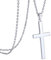 PROSILVER Cross Necklace, Sterling Silver Cross Pendant with Adjustable Chain Hypoallergenic Silver -with Gift Box