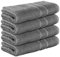 StickandShine 4er SET Premium Frottee Duschtuch 70x140 cm in dunkelgrau in 500g/m² aus 100% Baumwolle