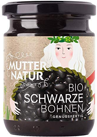Mutter Natur - Bio Schwarze Bohnen im Glas - 235 g