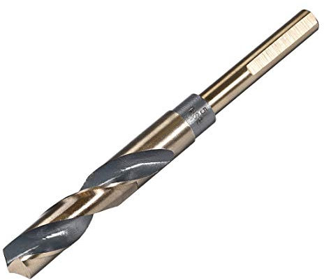 sourcing map 1 Stück Spiralbohrer mit reduziertem Schaft 15 mm Hochgeschwindigkeitsstahl 4341 mit 10mm Schaft