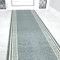 Bravich RugMasters Greek Grey Rubber Backed Non Slip Machine Washable Very Long Hallway Hall Runner Narrow Rugs Custom Length Stair Mats 2'2x15'FT (66x457cm)