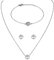 JewelryWe Schmuck Damen Armband Halskette Ohrringe Schmuckset Edelstahl Lebensbaum Anhänger mit Kette, Armkette & Ohrstecker Set für Frau Mädchen Silber