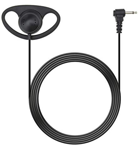 The Lord of the Tools D Shape Ear-hook Earpiece 3.5MM 1 Pin Plug Connector Listen Only Soft Rubber Earpiece Headset No Microphone for Two Way Radios