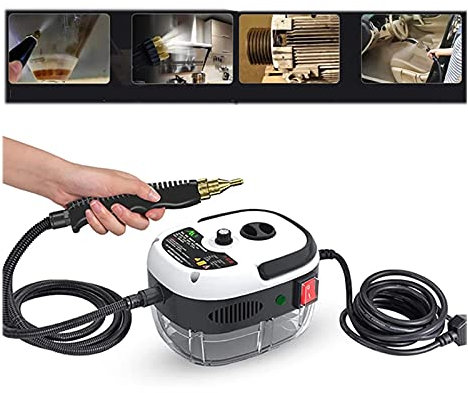 Limpiador A Vapor De Alta Presión Y Alta Temperatura, Máquina De Limpieza a Vapor Portátil De 2500W Para Cocina, Inodoro, Asiento De Automóvil, Pisos 110-220V,Blanco