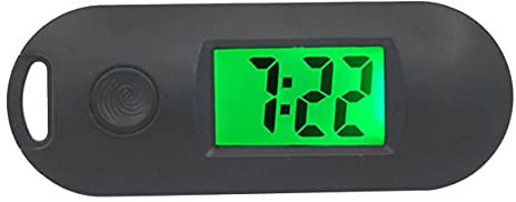 Montre Porte-clés étudiant Montre électronique numérique Montre de Poche de Test Silencieux Montre de Poche en Verre à Transmission de lumière élevée (Noir)