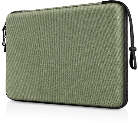 FINPAC 15-inch Hard Laptop Sleeve Compatible for 15.4-inch MacBook Pro(2016-2019), Shockproof Computer Carrying Case for Surface Laptop/Book 15 inch, HP Pavilion 15, Razer Blade 15, Dell, Acer (Olive)