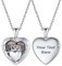 PROSILVER Charms Medaillon Kette für Foto Bilder 925 Silber personalisiert Claddagh Herz Anhänger zum Öffnen mit 46+5cm Rolokette Damen Amulett Schmuck für Geburtstag Valentinstag