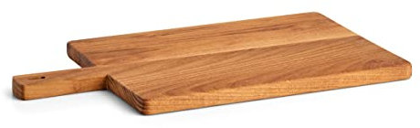 Zeller 25578 - Tagliere con manico in legno di teak, ca. 43 x 24 x 1,8 cm