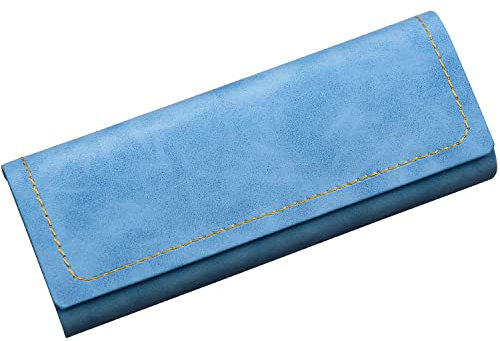 Eruinfang Brillenetui,Hartschalen-Brillenetui Damen und Herren für Brillen, Blau, 15.5cm*6*3