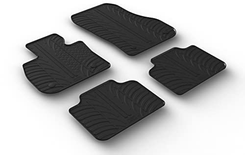 Gledring Satz Gummimatten kompatibel mit BMW 2er (U06) Active Tourer 2021- exkl. Plug-in-Hybrid (T Profil 4-teilig + Montage-clips)