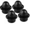 HALOTEC | Pack 4 Portalámparas E27 | Arandela para Sujeción pantalla lámpara |Color Negro| Montaje M10x1 | Fabricado en Italia | Base para bombillas e27
