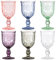 Yungala Farbige Weingläser-Set mit 6 bunten Glaskelchen aus einfarbigem Glas. Die bunten Weingläser sind 100 % spülmaschinenfest, bunte Weinkelche sind handgefertigt