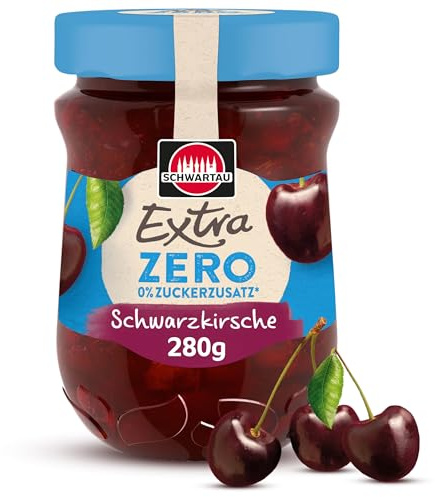 Schwartau Extra Zero Schwarzkirsche | Ohne Zuckerzusatz | 15 kcal pro 25g | 280 g
