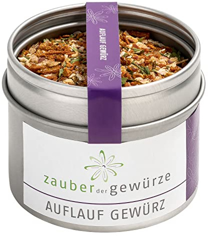 Zauber der Gewürze Auflauf Gewürz, Auflauf Allrounder Gewürz für verschiedenste Auflauf-Rezepte, Premium-Qualität in wiederverschließbarer Aroma-Dose, 65 g