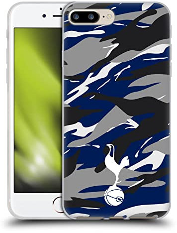 Head Case Designs Officially Licensed Tottenham Hotspur F.C. Camouflage Badge Soft Gel Case [Military Grade Protection] Compatible With Apple iPhone 7 Plus/iPhone 8 Plus
