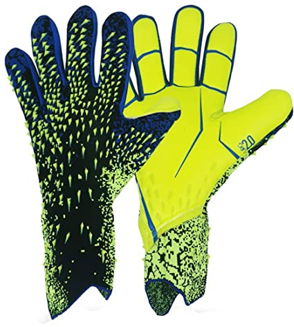 KRUZZO Guantes de fútbol para niños Guantes de Portero, Guantes de fútbol para niños, niñas y Junior Keepers Guantes de fútbol para Entrenamiento y Partido, protección de muñeca, tamaño 6/7/8/9/10