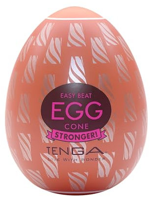 Tenga Egg Cone Stronger Masturbador Brown 7 cm