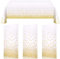 CINGHIA 3 Pièces Nappe Jetable Anniversaire,Nappe Blanche Jetable,Nappe Jetable Blanche,Nappe Papier Blanc,Nappe Anniversaire pour Décorations de Table,Les Mariage,Halloween,Noël,137 x 274 cm