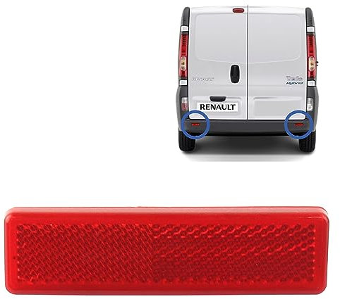 Catadioptre compatible pour Master 2, Trafic 2 et 3, Movano A, Vivaro A, Vivaro B, Interstar, Primastar, NV300, Talento 2 (1998-2020) Réflecteur arrière (gauche ou droit)