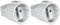 Silver Electronics 9261 Clavija Hembra con protección, Blanco (Paquete de 2)