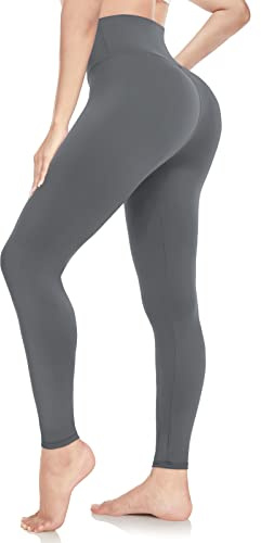 ACTINPUT Leggings for Women UK Soft High Waisted Tummy Control Leggings Gym Sports Workout Running Pilates Yoga Pants Ladies Elasticated Trousers for Women My Recent Orders(Dark Grey,S-M)