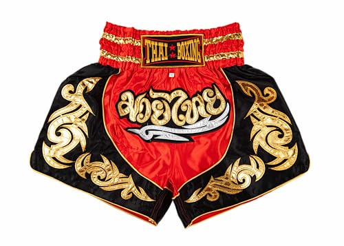 MUAY NATION Pantaloncini da Muay Thai per uomo e donna, taglio aderente, per MMA, boxe, kickboxing, arti marziali