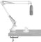 GEEKRIA for Creators Bras de microphone compatible avec AKG Lyra Ultra-HD, P120, P220, C214 Bras de micro avec bride de table, support de suspension, bras de ciseaux de micro, support de bureau (blanc