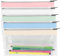 5 Pcs Clear Pencil Case for Exams, Transparent PVC Plastic Pencil Cases with Zipper, Plastic Wallets Folders, Plastic Zip Wallets, Document Wallets File Folders, Zip Lock Bags for Pen Stationary