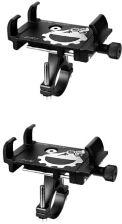 Housoutil 2 STK Fahrrad Handyhalter Fahrrad-Smartphone-Halter -handyhalter Feste Unterstützung Handy Halter Navigation Smartphone-ständer Telefonständer Aluminiumlegierung Wagen