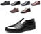 Scarpe Derby Uomo Oxford Scarpe Stringate Dress Shoes Francesine Basse Brogue Scarpe Pelle Verniciata Lavoro Formale Sposa G/XZ703 Nero 39
