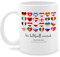 Tasse Tassen 325ml - WM - Deutschland EM 2024 Länder Herzen - Im Fußball vereint | - 325 ml - Weiß - alle fussball europameisterschaft cup em+2024+fanartikel+deutschland fanartikel fu ball mug