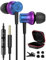 Earphones Wired In-Ear Radio Headphone Wired Earbuds 3.5mm Jack Noise Isolating Headset with Mic Remote Control Noise Isolating for Samsung A06/A15/A05s/A05/A12/A25 for Redmi Note 13 14S A3 Honor X6b