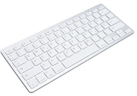 KKPLZZ Tastiera Wireless Bluetooth Portatile Compatta Ultra Sottile Bilingue Universale per PC Portatile (Disposizione QWETZ tedesca)