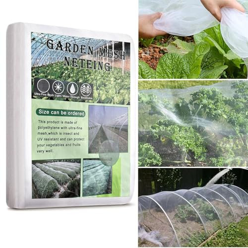 Filet Anti-Insectes pour Jardin 3mx10m - Protection Maille épaissi pour Plantes, Fleurs, Légumes et Fruits